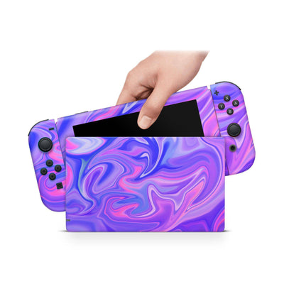 Nintendo Switch Skin Decal For Console Joy-Con And Dock Waving Ripple - ZoomHitskin