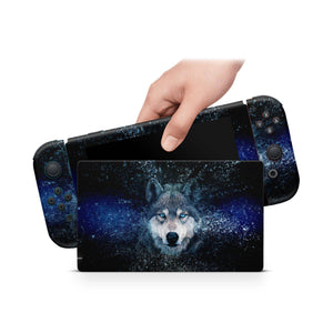 Nintendo Switch Skin Decal For Console Joy-Con And Dock Wolve Cobalt - ZoomHitskin