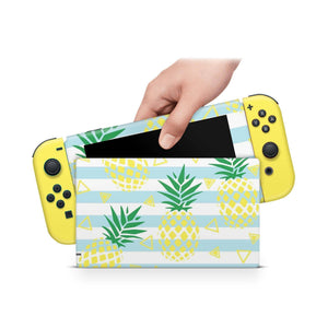 Nintendo Switch Skin Decal For Console Joy-Con And Dock Yellow Pineapple - ZoomHitskin