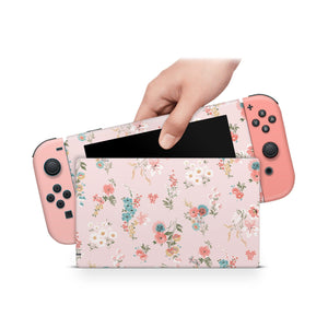 Spring Flower Nintendo Switch Skin Decal For Console Joy-Con And Dock - ZoomHitskin