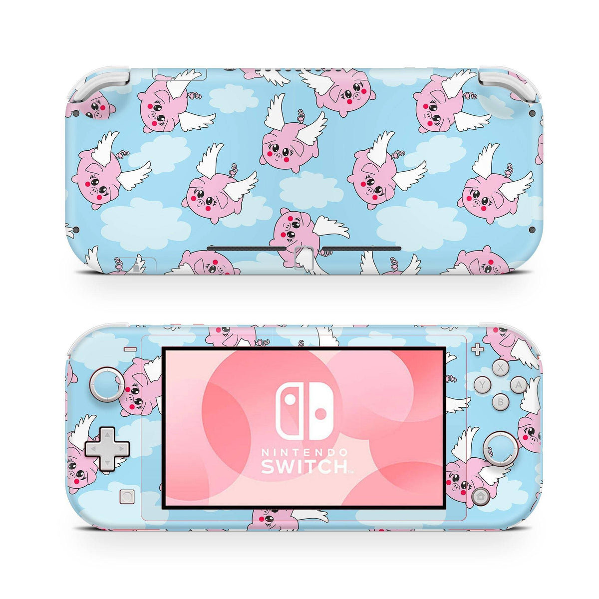 Nintendo Switch Lite Skin Decals - Cute Pigs - Wrap Vinyl Sticker