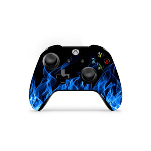 Full Cover Skin Decal Sticker For Xbox Regular Controller Heat Flames Fire Light Dark  Blue Inforno Blaze Azure Graphic Design - ZoomHitskin