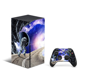 Astronaut Skin Decal For Xbox Series X Console And Controller , Full Wrap Vinyl For Xbox Series X - ZoomHitskin