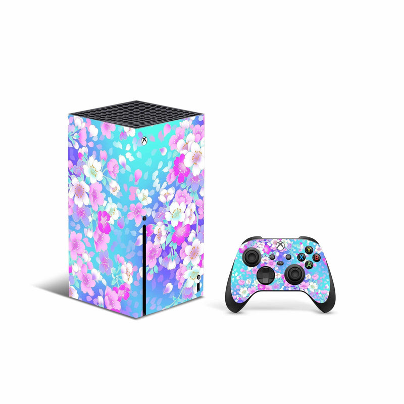 Floral Pastels Skin Decal For Xbox Series X Console And Controller , Full Wrap Vinyl For Xbox Series X - ZoomHitskin