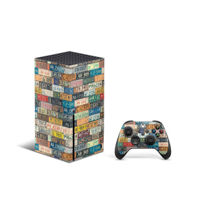 Licence Plate, Skin Decal For Xbox Series X Console And Controller , Full Wrap Vinyl For Xbox Series X - ZoomHitskin