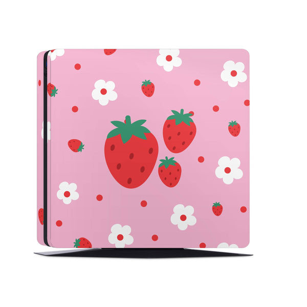 PS4 Skin Decals - Cute Strawberry - Full Wrap Sticker - ZoomHitskin