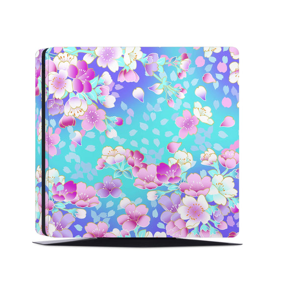 PS4 Slim Pro Fat Playstation 4 Console Controller Skin Decal Sticker Baby Blue Bloom Skins Design - ZoomHitskin