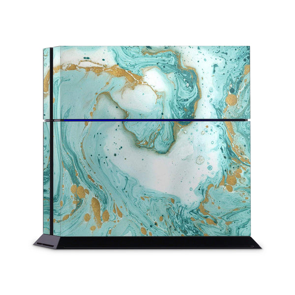 PS4 Slim Pro Fat Playstation 4 Console Skin Decal Sticker Aqua Agate Quartz Custom Design Set - ZoomHitskin