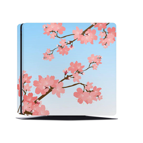 PS4 Slim Pro Fat Playstation 4 Console Skin Decal Sticker Blue Floret Custom Design Set - ZoomHitskin
