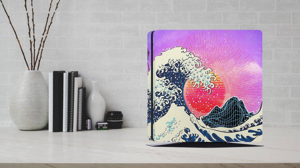 PS4 Slim Pro Fat Playstation 4 Console Skin Decal Sticker Waves Custom Skins Design - ZoomHitskin