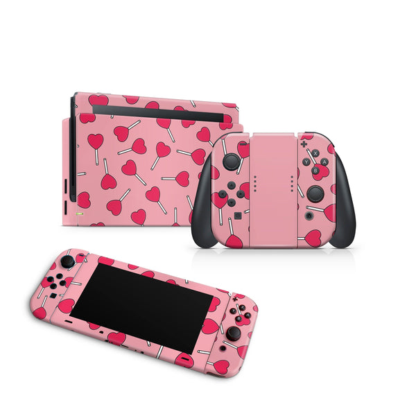 Valentine Sugar Nintendo Switch Skin Decal For Console Joy-Con And Dock - ZoomHitskin