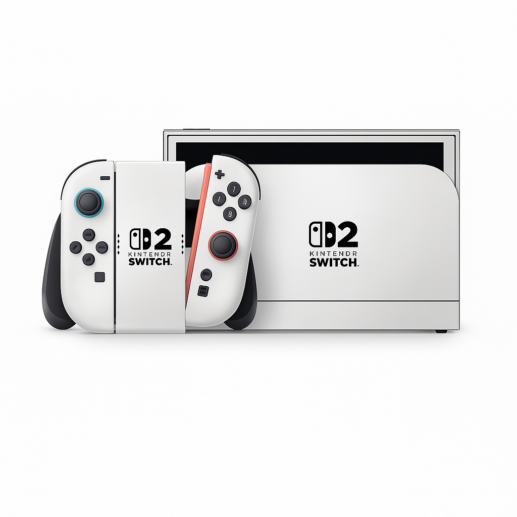 Nintendo Switch 2 Skin Solid White Full Wrap Cover | ZoomHitskins
