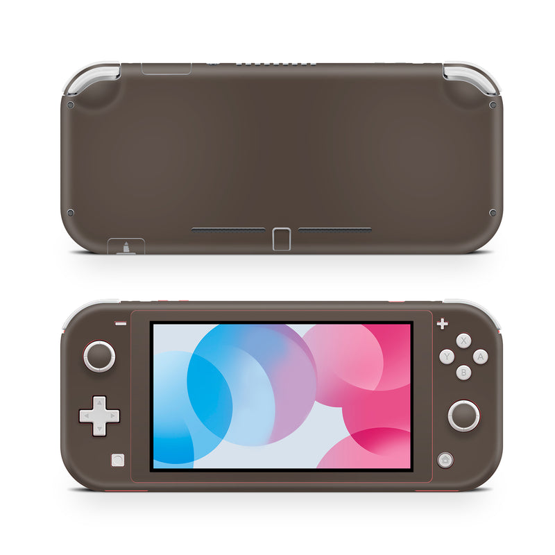 a brown Nintendo Wii console with a colorful abstract design on its screen.