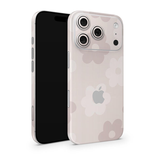 Beige Daisy iPhone Skin Wrap – Full Cover Phone Skin Decal | Premium 3M Vinyl
