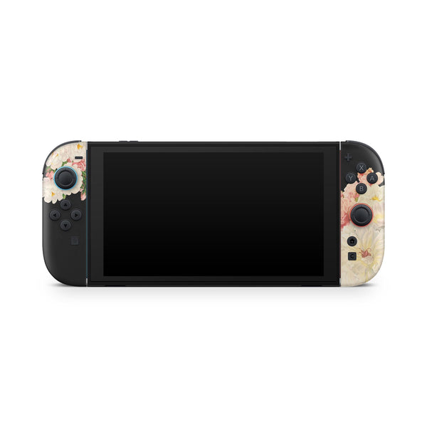 Nintendo Switch 2 Skin – Midnight Peony Bloom Full Wrap Cover - ZoomHitskins
