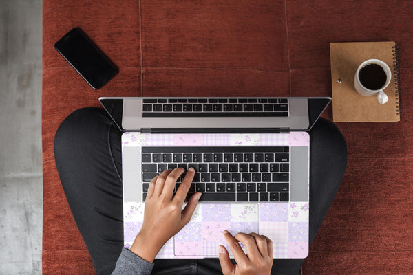 MacBook Skin Sticker Lavender Patchwork Laptop 3M Decal Vinyl Wrap - ZoomHitskins