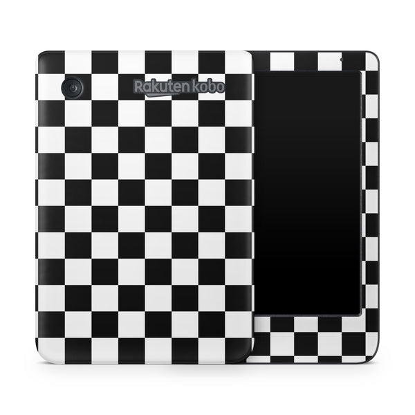 Classic Black & White Checkered Kobo Skin Decals - ZoomHitskins