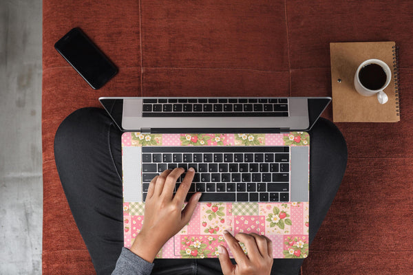 MacBook Skin Sticker Strawberry Patchwork Laptop 3M Decal Vinyl Wrap - ZoomHitskins