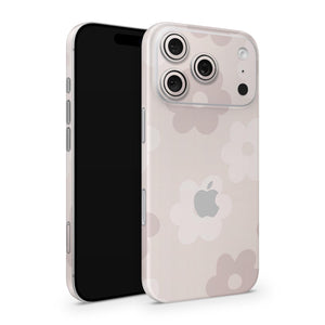 Beige Daisy iPhone 17 Pro Skin | Neutral Flower Aesthetic Vinyl Wrap Decal – Minimal Retro Floral Phone Cover