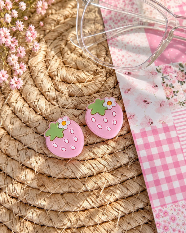 Strawberry thumb grips set of 2 - kawaii silicone joystick caps for Switch 2 Joy-Con