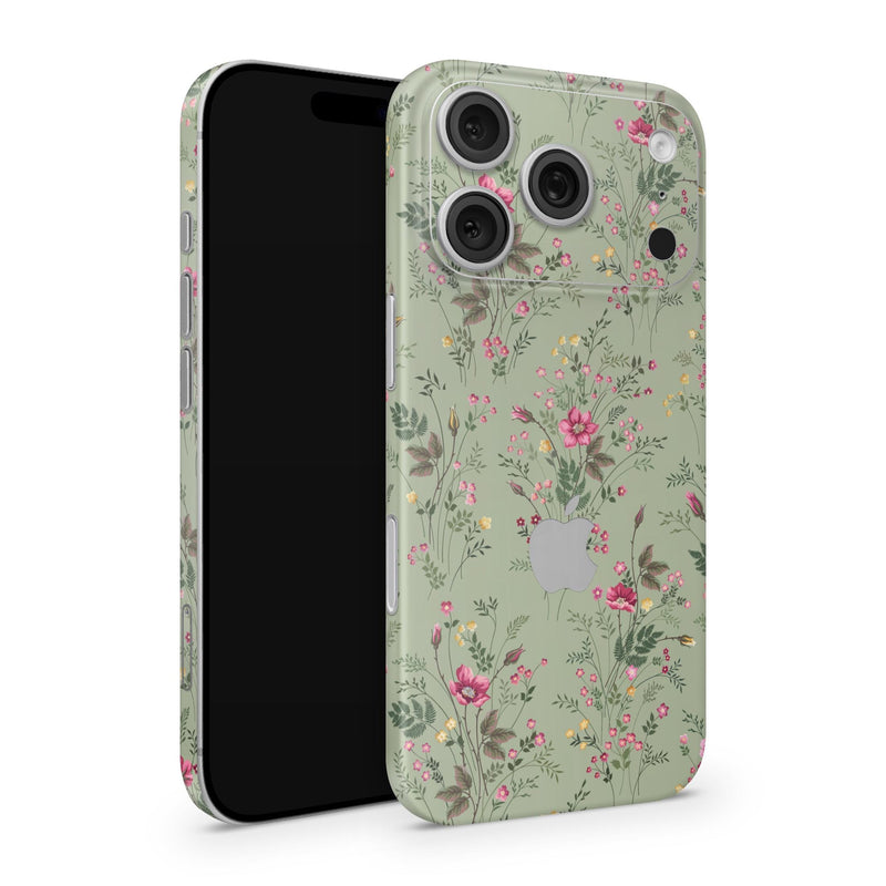 Foliage iPhone Skin – Green Floral Full Cover Wrap | Premium 3M Vinyl