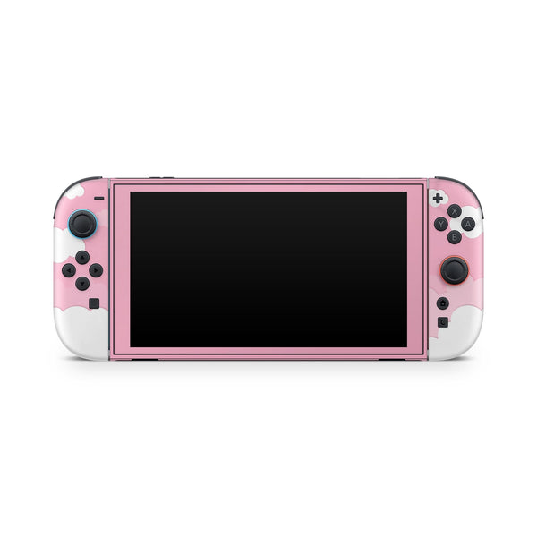 Nintendo Switch 2 Skin – Pink Dreamy Moon Clouds Full Wrap Cover - ZoomHitskins