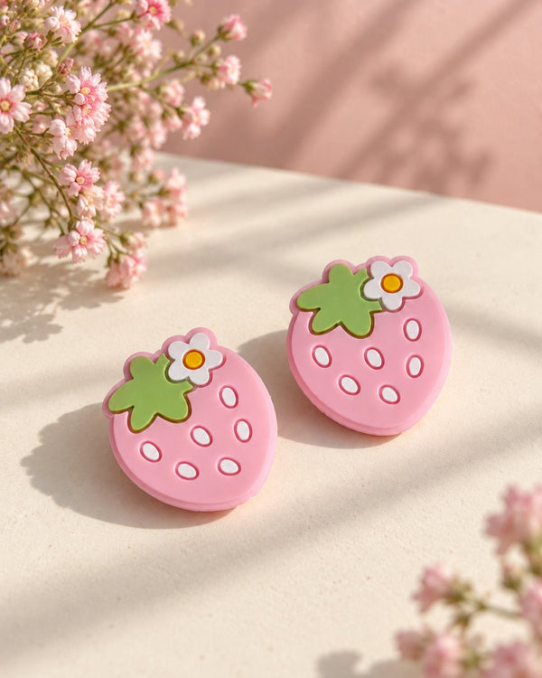 Strawberry thumb grips for Switch 2 - protective silicone joystick caps, set of 2
