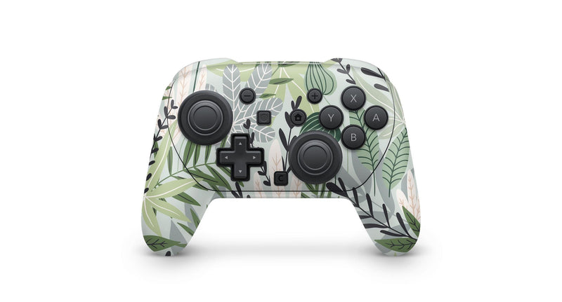 Nintendo Switch 2 Pro Controller Skin Botanical Leaves Wrap Cover