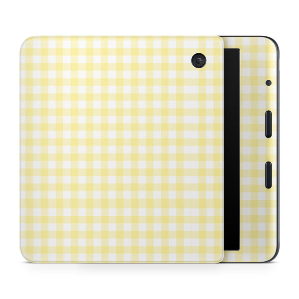 Sunny Yellow Gingham Kobo Skin Decals - ZoomHitskins