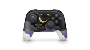 Nintendo Switch 2 Controller Skin – Black Moon Edition | Cute Pastel Purple Vinyl Wrap Decal