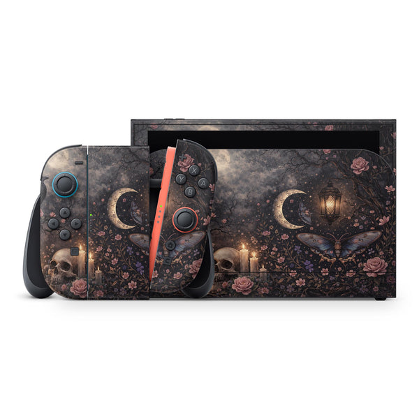 Nintendo Switch 2 Skin – Midnight Moth Gothic Full Wrap Cover - ZoomHitskins