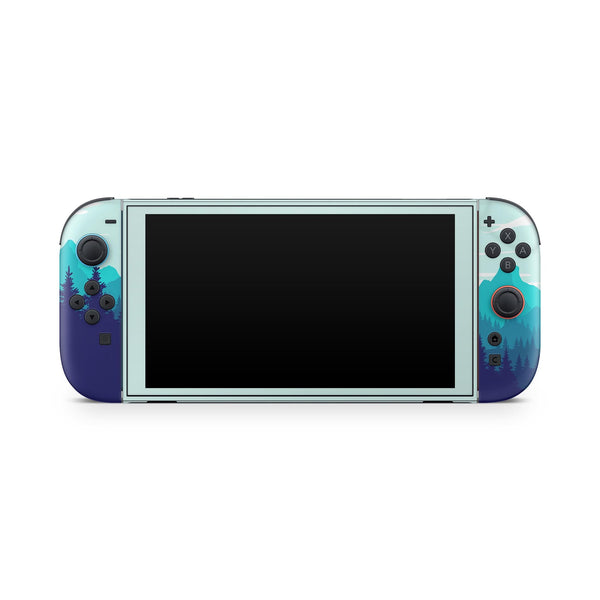 Nintendo Switch 2 Skin – Mountain Forest Silhouette Full Wrap Cover - ZoomHitskins