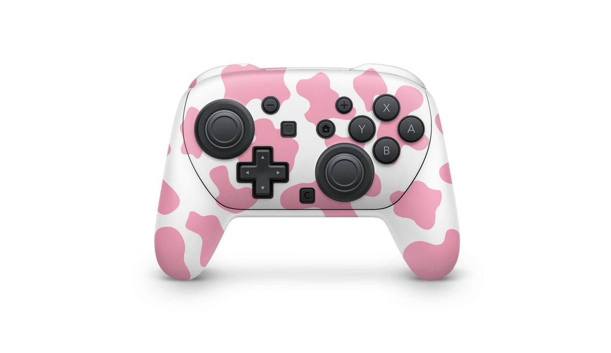 Nintendo Switch 2 Pro Controller Skin Pink Cow Wrap Cover | ZoomHitskins