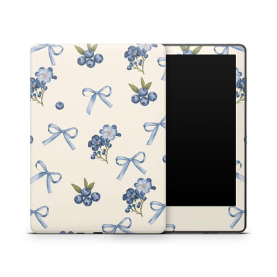 Blueberry Floral Kindle Skin – Cute Bow & Berry Protective Vinyl Decal
Give your Kindle a sweet, cottagecore-inspired makeover with this blueberry and bow skin. Featuring delicate blue florals and ribbons on a soft cream background, this premium 3M vinyl decal protects your Kindle from scratches while adding a charming aesthetic. Easy to apply, bubble-free, and removable with no residue – perfect for Kindle Paperwhite, Oasis, and Basic models