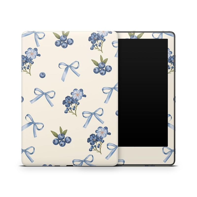 Blueberry Floral Kindle Skin – Cute Bow & Berry Protective Vinyl Decal
Give your Kindle a sweet, cottagecore-inspired makeover with this blueberry and bow skin. Featuring delicate blue florals and ribbons on a soft cream background, this premium 3M vinyl decal protects your Kindle from scratches while adding a charming aesthetic. Easy to apply, bubble-free, and removable with no residue – perfect for Kindle Paperwhite, Oasis, and Basic models