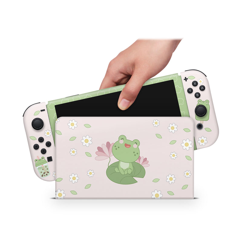 Nintendo Switch Oled Skin Decals - Frog - Wrap Vinyl Sticker