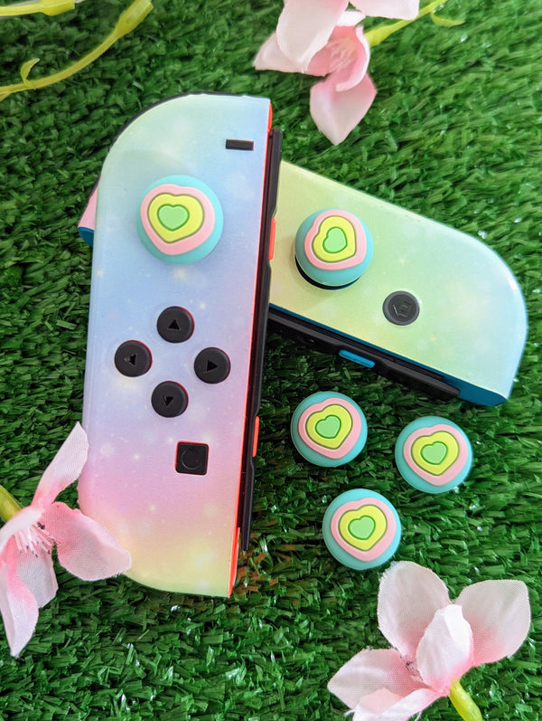 2pc Switch Thumb Grips - Hearts - Cap Joy Con Grip For all Nintendo Switch