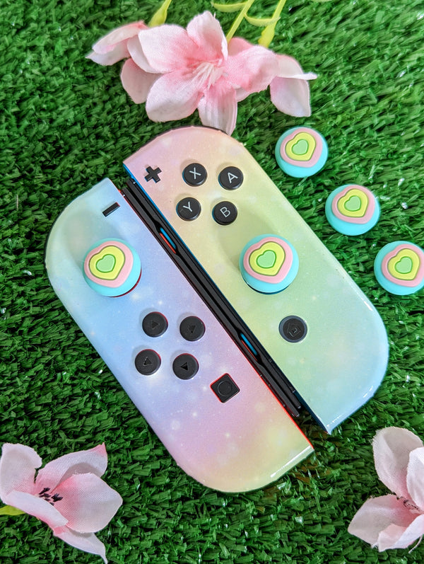 2pc Switch Thumb Grips - Hearts - Cap Joy Con Grip For all Nintendo Switch