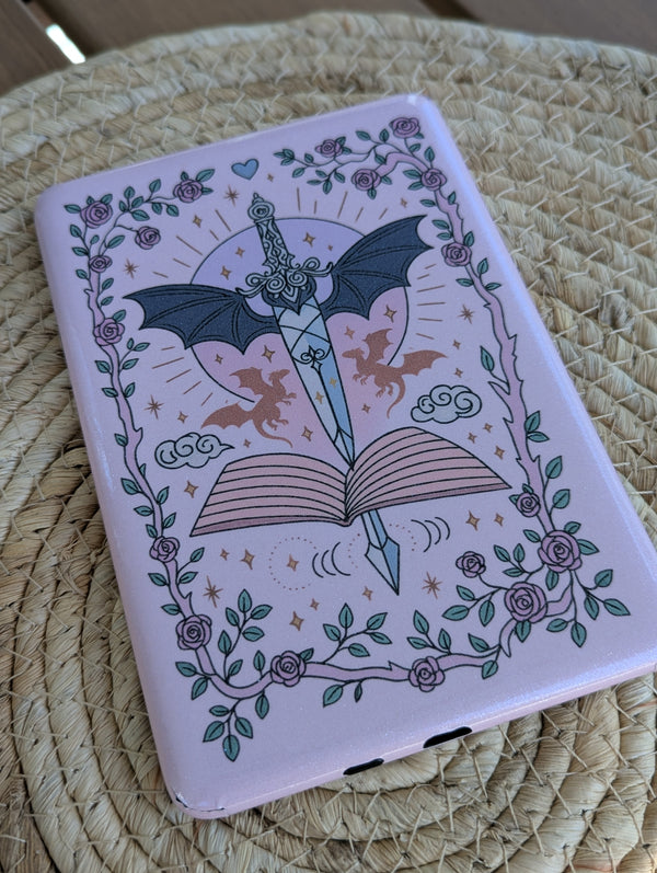 Imagination Kindle Skin Pink Dragon Decals Full Wrap