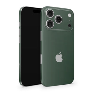 Dark Green iPhone Skin – Solid Color Full Cover Wrap | Premium 3M Vinyl
