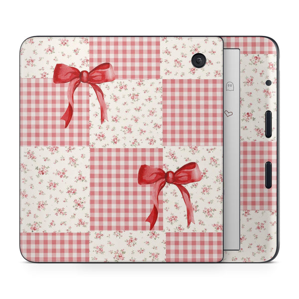 Vintage Patchwork Bow Kobo Skin Decals - ZoomHitskins