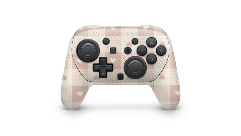 Nintendo Switch 2 Pro Controller Skin Cozy Hearts Wrap Cover