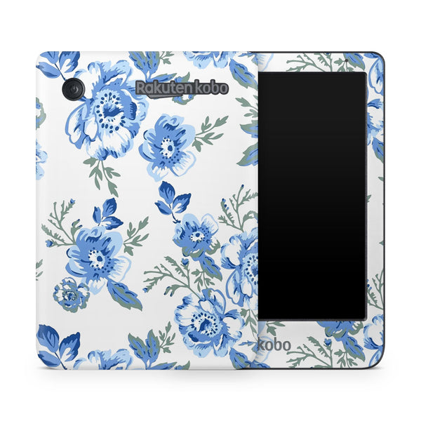 Blue Flowers Kobo Skin Decals