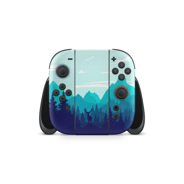 Nintendo Switch 2 Skin – Mountain Forest Silhouette Full Wrap Cover - ZoomHitskins