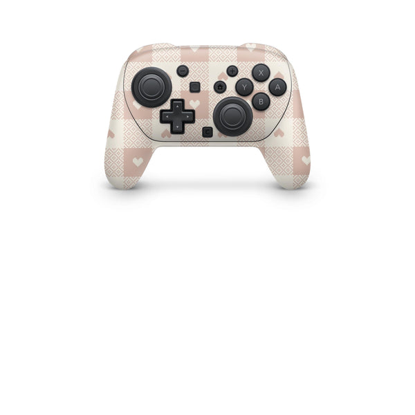 Nintendo Switch 2 Pro Controller Skin Cozy Hearts Wrap Cover