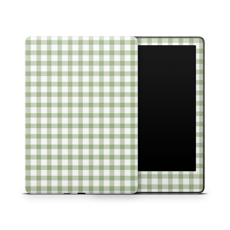 Kindle Skin Gingham Green  Decals Full Wrap