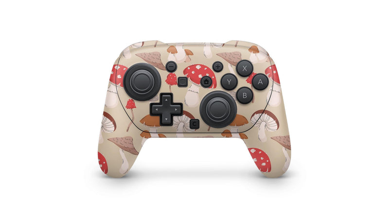 Nintendo Switch 2 Pro Controller Skin Mushrooms Wrap Cover