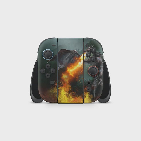 Nintendo Switch 2 Skin – Fire Dragon Full Wrap Cover - ZoomHitskins
