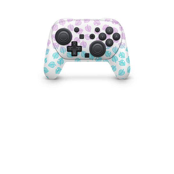 Nintendo Switch 2 Pro Controller Skin Pastel Leaves Wrap Cover