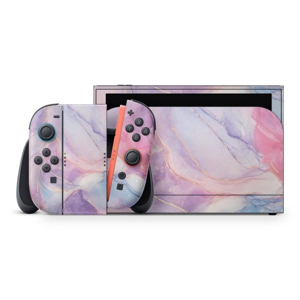 Nintendo Switch 2 Skin – Pastel Marble Dream Full Wrap Cover - ZoomHitskins